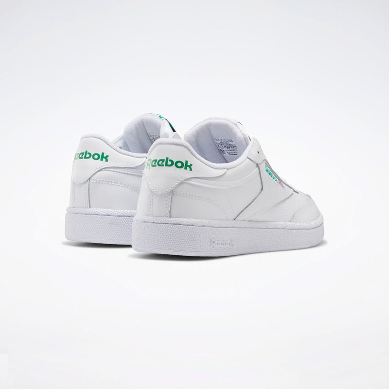 reebok club c 85 white and green